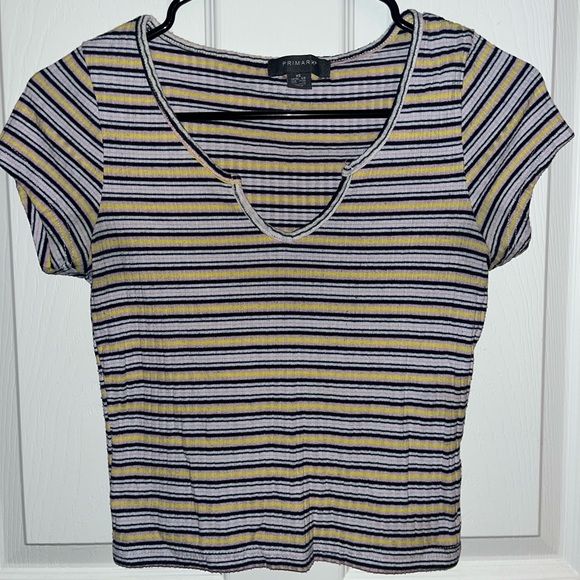 Primark Striped Crop Top - Picture 1 of 3